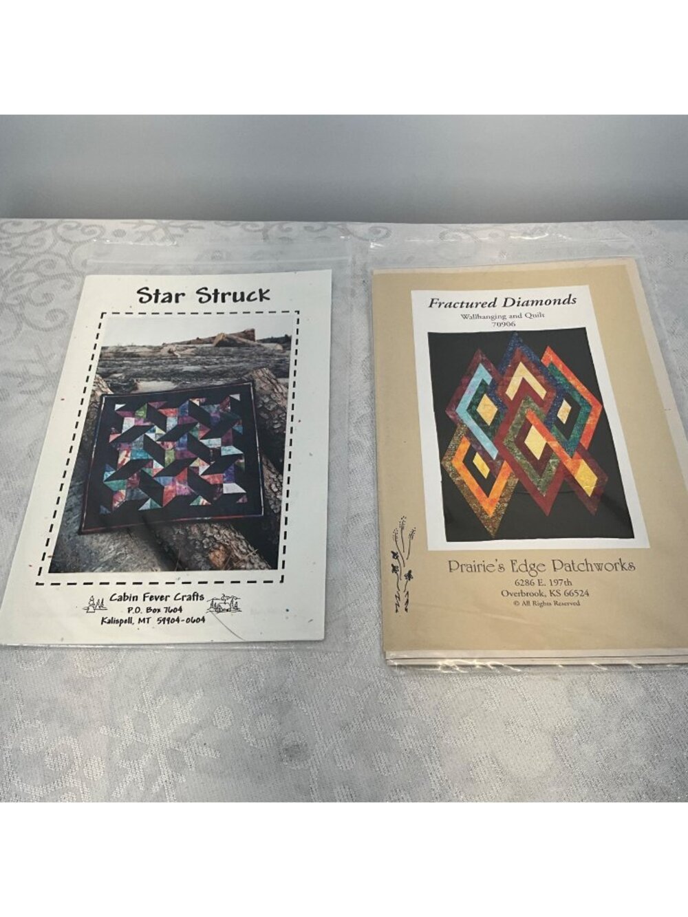 Star Struck & Fractured Diamonds Quilt Patterns For Wall Hangings & Quilts